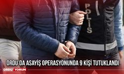 Ordu’da Asayiş Operasyonunda 9 Kişi Tutuklandı