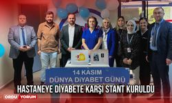 Hastaneye Diyabete Karşı Stant Kuruldu