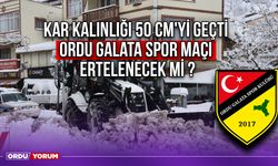 Kar Kalınlığı 50 cm'yi Geçti, Ordu Galata Spor Maçı Ertelenecek Mi ?