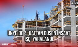 Ünye’de 4. Kattan Düşen İşçi Yaralandı