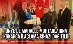 Ünye’de Mahalle Muhtarlarına Kokarca İlaçlama Cihazı Dağıtıldı