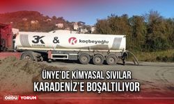 Ünye’de Kimyasal Sıvılar Denize Boşaltılıyor