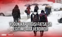 Yoğun Kar Yağışı Fatsa’da Eğitime Ara Verdirdi!