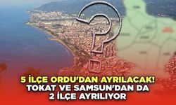 5 İlçe Ordu'dan Ayrılacak! Tokat ve Samsun'dan da 2 İlçe Ayrılıyor