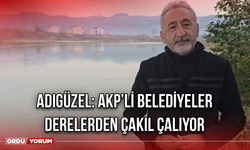 Adıgüzel: Akp’li Belediyeler Derelerden Çakıl Çalıyor