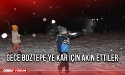 Gece Boztepe’ye Kar İçin Akın Ettiler