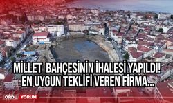 Millet Bahçesinin İhalesi Yapıldı! En Uygun Teklifi Veren Firma…