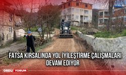 Fatsa Kırsalında Yol İyileştirme Çalışmaları Devam Ediyor