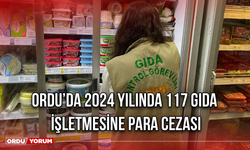 Ordu’da 2024 Yılında 117 Gıda İşletmesine Para Cezası