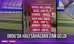 Ordu'da Halı Sahalara Zam Geldi