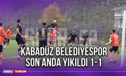 Kabadüz Belediyespor Son Anda Yıkıldı 1-1