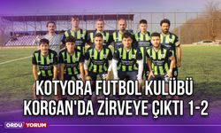 Kotyora Futbol Kulübü Korgan'da Zirveye Çıktı 1-2