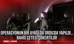 Operasyonun Bir Ayağı Da Ordu'da Yapıldı… Bahis Çetesi Çökertildi!