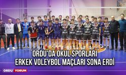 Ordu'da Okul Sporları Erkek Voleybol Maçları Sona Erdi