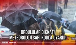 Ordulular Dikkat! Meteoroloji Sarı Kodla Uyardı!