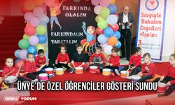 Ünye’de Özel Öğrenciler Gösteri Sundu