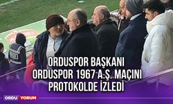 Orduspor Başkanı, Orduspor 1967 A.Ş. Maçını Protokolde İzledi