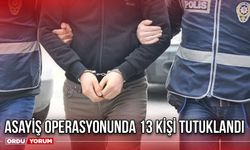 Asayiş Operasyonunda 13 Kişi Tutuklandı