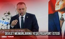 Devlet Memurlarına Yeşil Pasaport İstedi