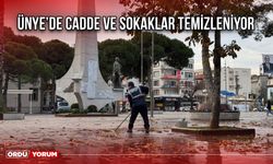 Ünye’de Cadde ve Sokaklar Temizleniyor