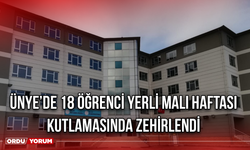 Ünye’de 18 Öğrenci yerli malı haftası Kutlamasında Zehirlendi