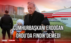 Cumhurbaşkanı Erdoğan Ordu’da Fındık Demedi