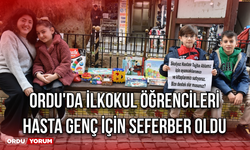 Ordu'da ilkokul öğrencileri Hasta genç için Seferber Oldu