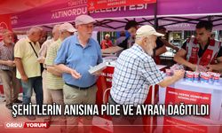 Şehitlerin Anısına Pide ve Ayran Dağıtıldı