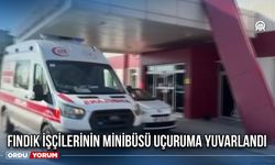 Fındık işçilerinin minibüsü uçuruma yuvarlandı