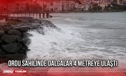Ordu Sahilinde Dalgalar 4 Metreye Ulaştı