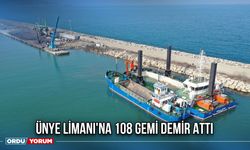 Ünye Limanı'na 108 Gemi Demir Attı