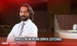 Ordulu Bilim İnsanı Dünya Listesinde