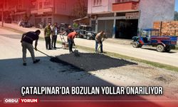Çatalpınar'da Bozulan Yollar Onarılıyor
