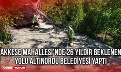 Akkese Mahallesi’ne 26 Yıldır Beklenen Yolu Altınordu Belediyesi Yaptı