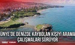 Ünye'de Denizde Kaybolan Kişiyi Arama Çalışmaları Sürüyor