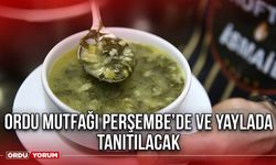 Ordu Mutfağı Perşembe’de ve Yaylada Tanıtılacak