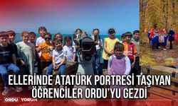 Ellerinde Atatürk Portresi Taşıyan Öğrenciler Ordu’yu Gezdi