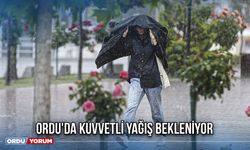 Ordu'da Kuvvetli Yağış Bekleniyor