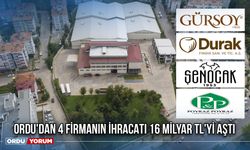 Ordu'dan 4 Firmanın İhracatı 16 Milyar TL'yi Aştı