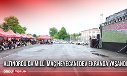 Altınordu'da Milli Maç Heyecanı Dev Ekranda Yaşandı