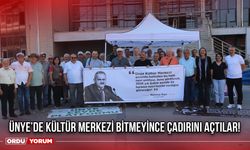 Ünye’de Kültür Merkezi Bitmeyince Çadırını Açtılar!