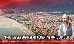 “Ordu Tabela Büyükşehri Olmaktan Kurtulmalıdır”