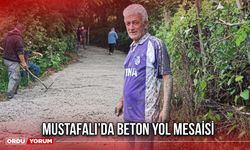 Mustafalı’da Beton Yol Mesaisi