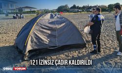 121 İzinsiz Çadır Kaldırıldı