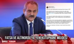 Fatsa ve Altınordu'ya Yeni Kütüphane Müjdesi