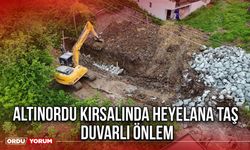 Altınordu Kırsalında Heyelana Taş Duvarlı Önlem