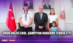 Ordu Valisi Erol, Şampiyon Boksörü Tebrik Etti