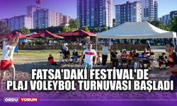 Fatsa'daki Festival'de Plaj Voleybol Turnuvası Başladı