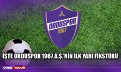 İşte Orduspor 1967 A.Ş.'nin İlk Yarı Fikstürü