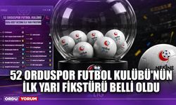 52 Orduspor Futbol Kulübü'nün İlk Yarı Fikstürü Belli Oldu